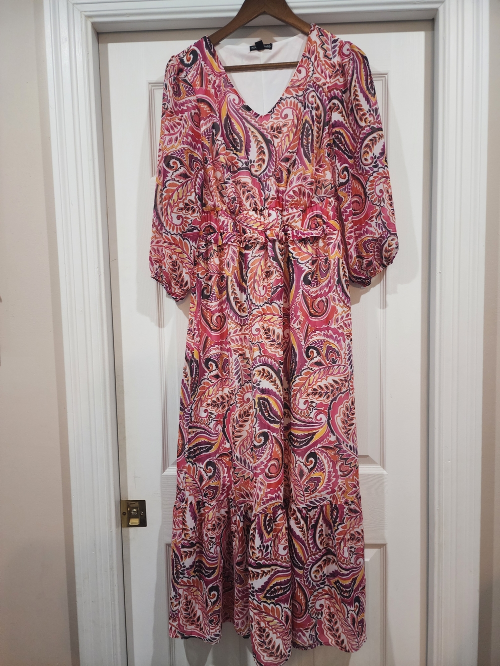 Bohemian flowing maxi paisley Festival Embellished Free-spirited dress